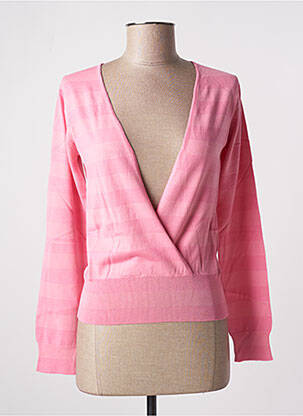 Pull col v manches longues rose STEFAN GREEN femme
