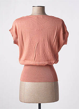 Pull col v manches courtes rose STEFAN GREEN femme