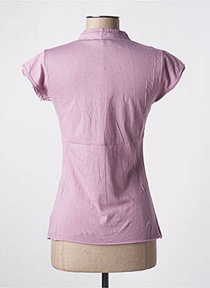 Gilet manches courtes stretch violet STEFAN GREEN femme