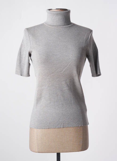 Pull col roulé gris STEFAN GREEN pour femme