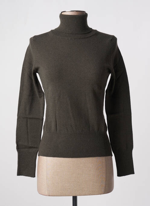Pull col roulé vert STEFAN GREEN pour femme