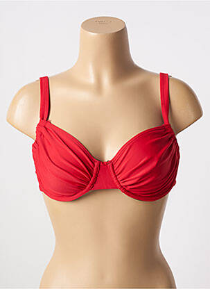 Haut de maillot de bain stretch haut soutien-gorge emboitant rouge SUN PROJECT femme