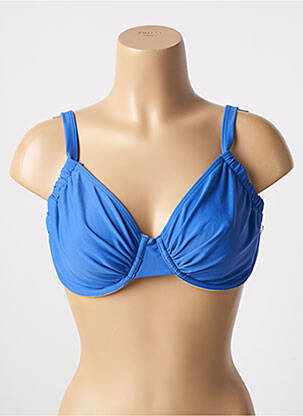 Haut de maillot de bain stretch haut soutien-gorge emboitant bleu SUN PROJECT femme