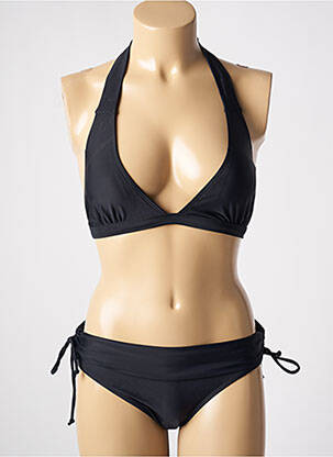 Maillot de bain 2 pièces stretch haut soutien-gorge avec mousse de rembourrage amovible noir SUN PROJECT femme