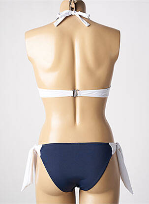 Maillot de bain 2 pièces stretch haut soutien-gorge avec mousse de rembourrage amovible bleu SUN PLAYA femme