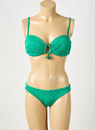 Maillot de bain 2 pièces haut bandeau haut bandeau vert DAG ADOM femme