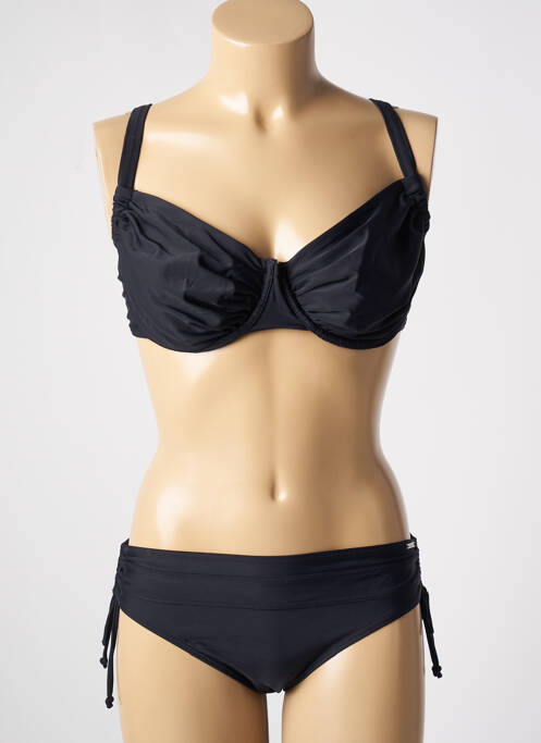 Maillot de bain 2 pièces stretch haut soutien-gorge emboitant noir SUN PROJECT femme