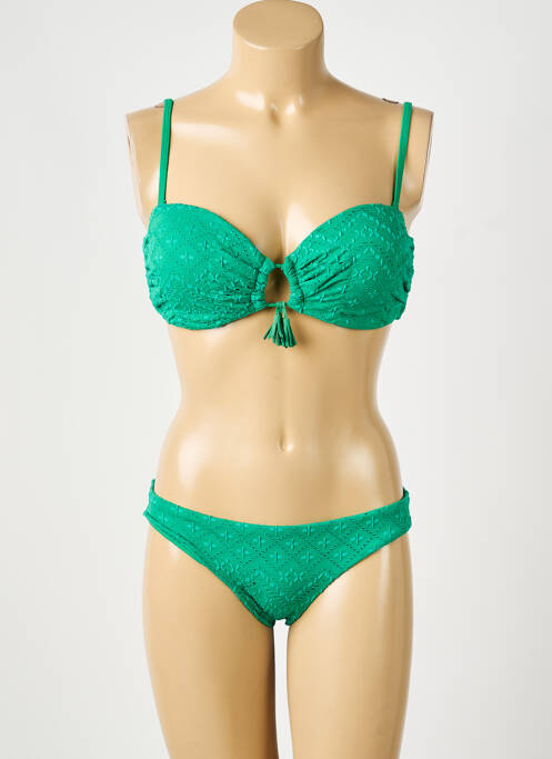 Maillot de bain 2 pièces haut bandeau haut bandeau vert DAG ADOM femme