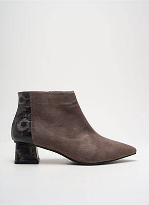 Bottines/boots tissage satiné talon de 4 à 6cm noir LODI femme