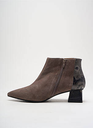 Bottines/boots tissage satiné talon de 4 à 6cm noir LODI femme
