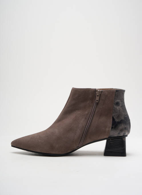 Bottines/boots tissage satiné talon de 4 à 6cm noir LODI femme
