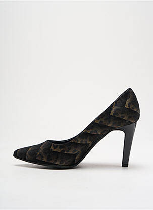 Escarpins tissage satiné talon de 7 à 9cm noir Ô TALONS GRANVILLE femme