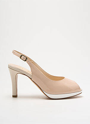 Escarpins matière lisse talon de 7 à 9cm beige Ô TALONS GRANVILLE femme