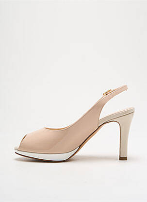 Escarpins matière lisse talon de 7 à 9cm beige Ô TALONS GRANVILLE femme