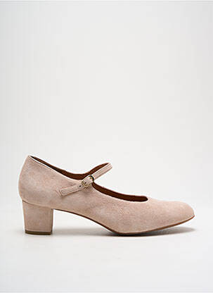 Escarpins nubuck talon de 4 à 6cm beige O'.. femme