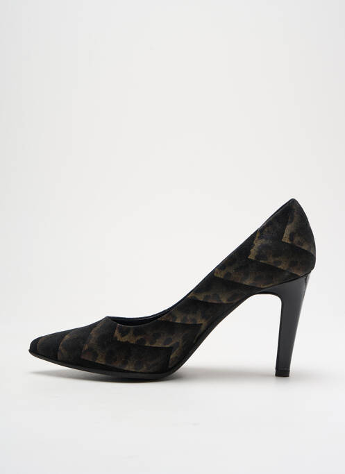 Escarpins tissage satiné talon de 7 à 9cm noir Ô TALONS GRANVILLE femme