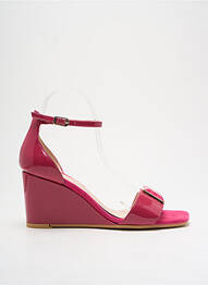 Sandales/nu pieds matière lisse talon de 4 à 6cm rose LODI femme