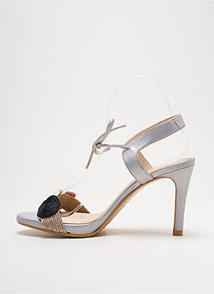 Sandales/nu pieds talon aiguille talon de 7 à 9cm argent LODI femme
