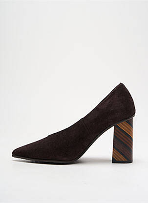 Escarpins nubuck talon de 4 à 6cm marron LODI femme