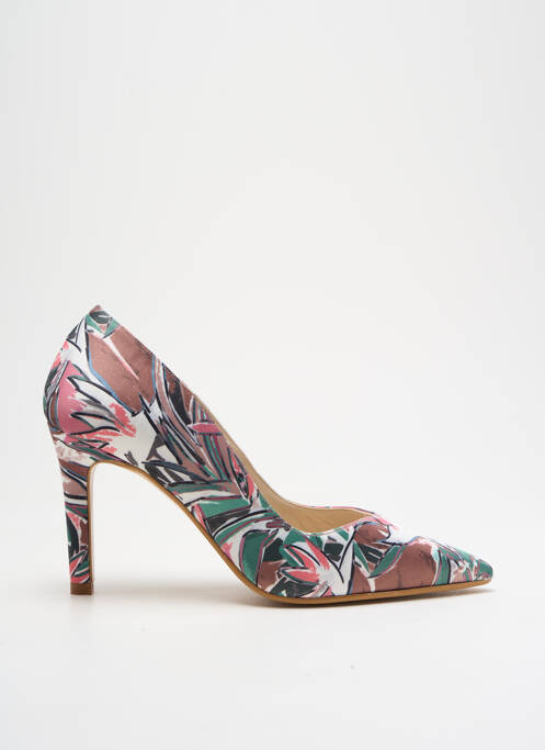 Escarpins tissage satiné talon de 7 à 9cm vert LODI femme