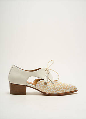 Derbies bout pointu talon de 4 à 6cm beige PERTINI femme