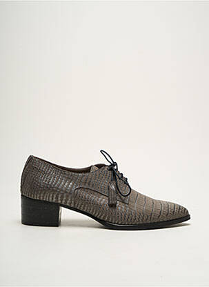 Derbies impression talon de 4 à 6cm gris PERTINI femme