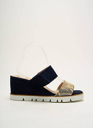 Mules/sabots talon compensé talon de 4 à 6cm bleu REBELLES femme