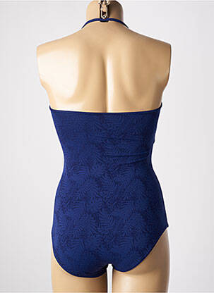 Maillot de bain 1 pièce bretelles élastiquées amovibles haut bandeau bleu SUN PLAYA femme