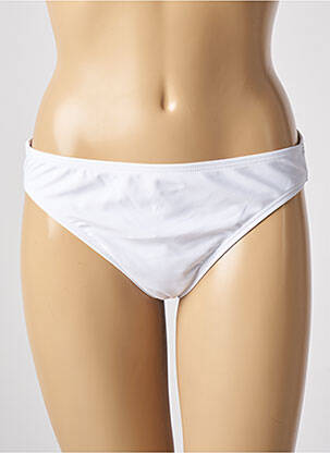 Bas de maillot de bain effet matière satinée culotte blanc LAGON BLEU femme