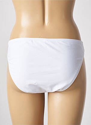 Bas de maillot de bain effet matière satinée culotte blanc LAGON BLEU femme