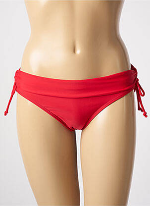 Bas de maillot de bain effet matière satinée culotte rouge SUN PROJECT femme