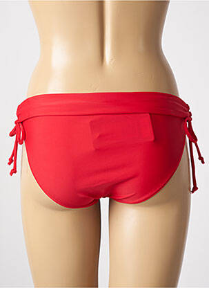 Bas de maillot de bain effet matière satinée culotte rouge SUN PROJECT femme