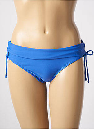 Bas de maillot de bain effet matière satinée culotte bleu SUN PROJECT femme