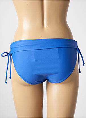 Bas de maillot de bain effet matière satinée culotte bleu SUN PROJECT femme