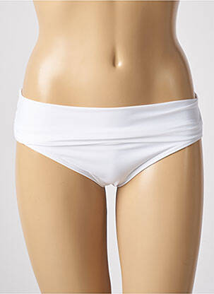 Bas de maillot de bain effet matière satinée culotte blanc LAGON BLEU femme