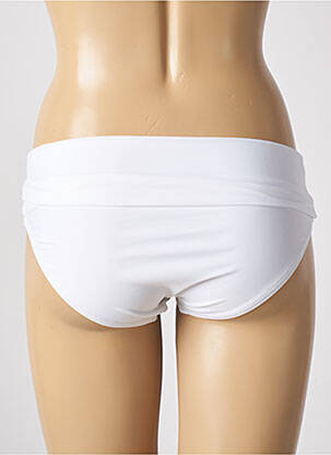 Bas de maillot de bain effet matière satinée culotte blanc LAGON BLEU femme