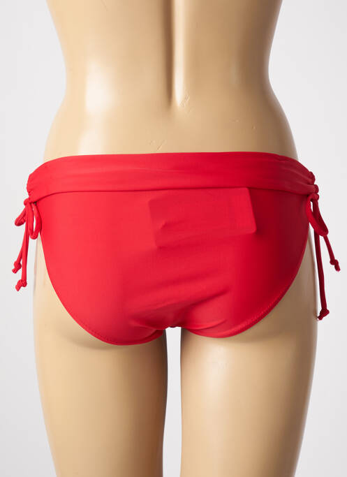 Bas de maillot de bain effet matière satinée culotte rouge SUN PROJECT femme