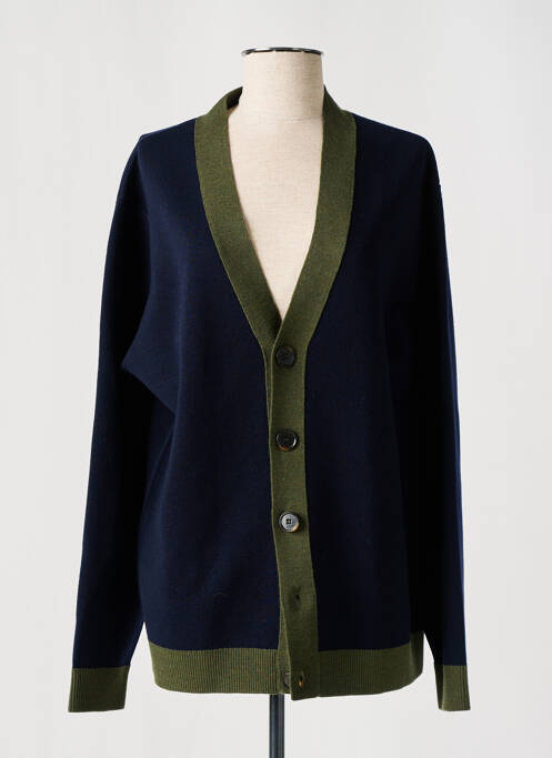 Gilet manches longues bleu MONTAGUT pour femme