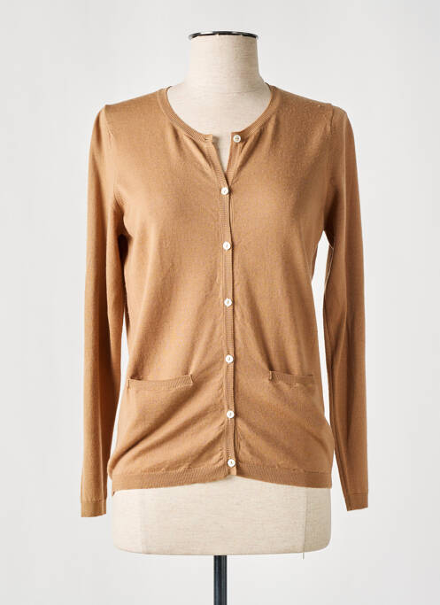 Gilet manches longues marron MONTAGUT pour femme