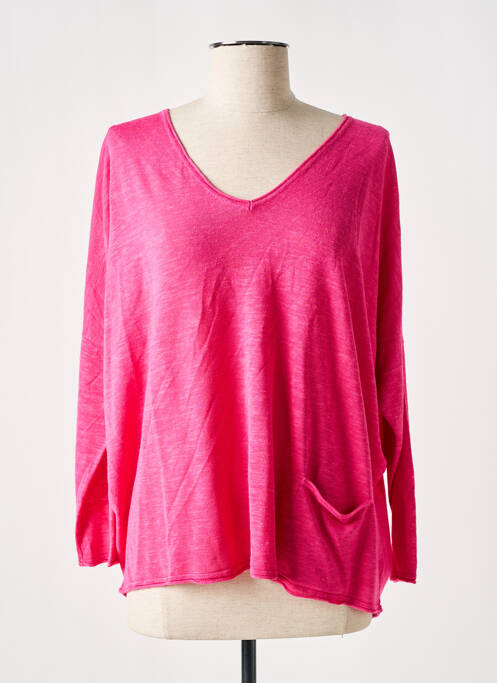Pull rose POLES pour femme