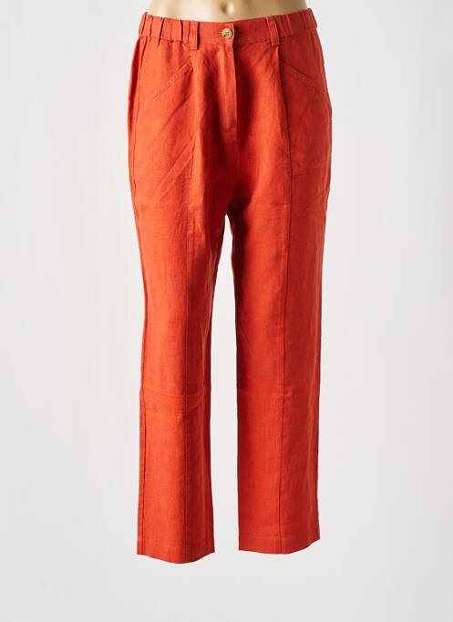 Pantalon droit orange POLES pour femme