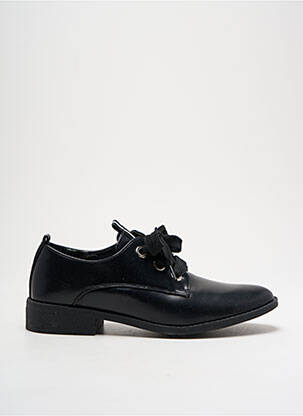 Derbies tissage satiné talon plat jusqu'à 3cm noir DÉES SHOES femme