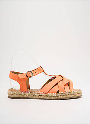 Espadrilles fermeture boucle(s) talon plat jusqu'à 3cm orange ARMISTICE femme