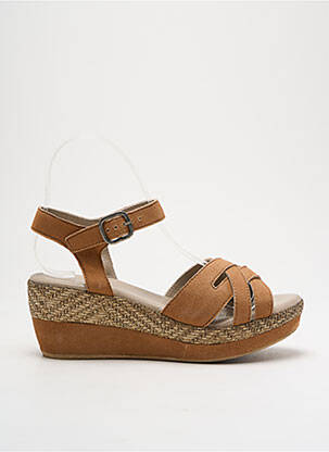 Sandales/nu pieds talon compensé talon de 4 à 6cm marron ALIWELL femme