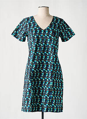 Robe courte manches courtes manches courtes noir COTON DU MONDE femme