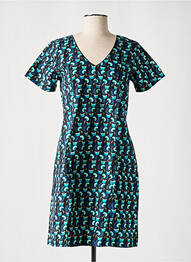 Robe courte manches courtes manches courtes noir COTON DU MONDE femme
