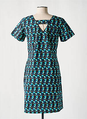 Robe courte manches courtes manches courtes noir COTON DU MONDE femme