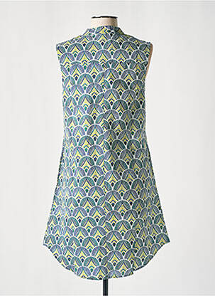 Robe courte sans manche sans manche vert COTON DU MONDE femme