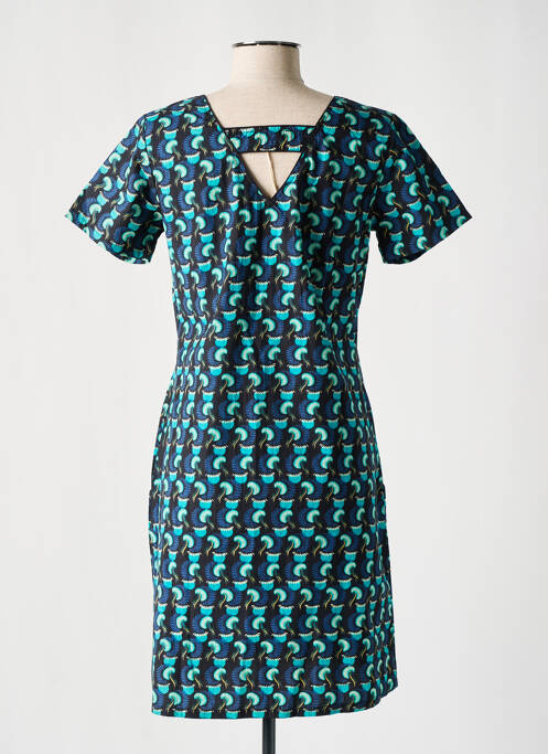 Robe courte manches courtes manches courtes noir COTON DU MONDE femme