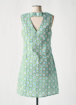Robe courte sans manche sans manche bleu COTON DU MONDE femme